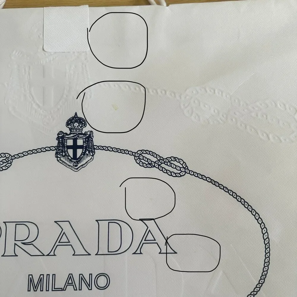 Prada Paper Shopping Bag - white extra large, 22